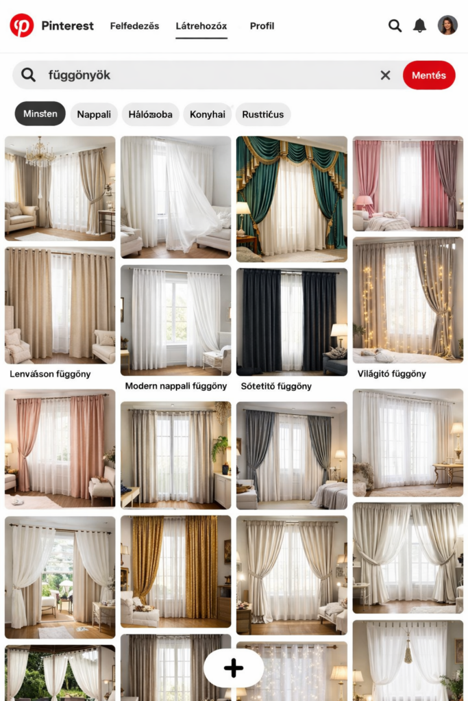 nappali függöny a Pinteresten