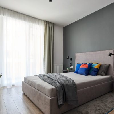 magánlakás függönyözése, Corvin-negyed, Budapest