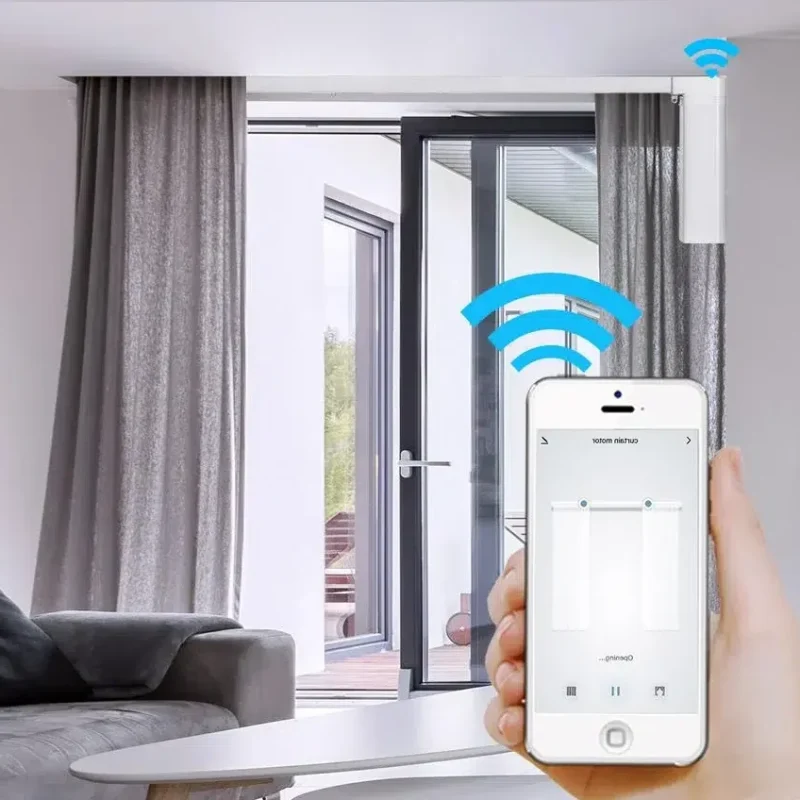 mobiltelefonról vezérelhető okos függöny